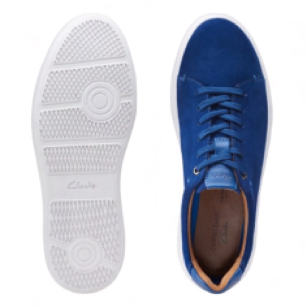 “Cambrio Low” Blue Suede Clarks